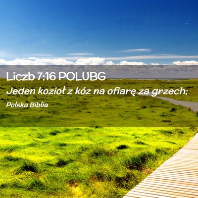 Picture 02 - Liczb 7:16 POLUBG - Jeden kozioł z kóz na ofiarę za - Bible Verse Picture