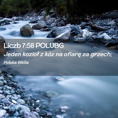 Picture 02 - Liczb 7:58 POLUBG - Jeden kozioł z kóz na ofiarę za - Bible Verse Picture