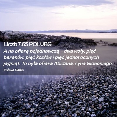 Picture 02 - Liczb 7:65 POLUBG - A na ofiarę pojednawczą – dwa woły, pięć - Bible Verse Picture