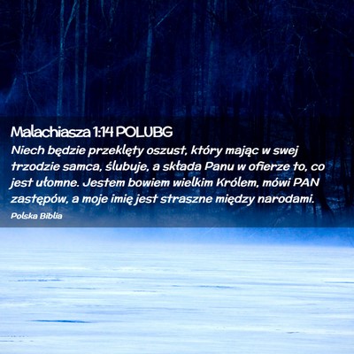 Picture 02 - Malachiasza 1:14 POLUBG - Niech będzie przeklęty oszust, który mając w - Bible Verse Picture