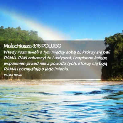 Picture 02 - Malachiasza 3:16 POLUBG - Wtedy rozmawiali o tym między sobą ci, którzy - Bible Verse Picture