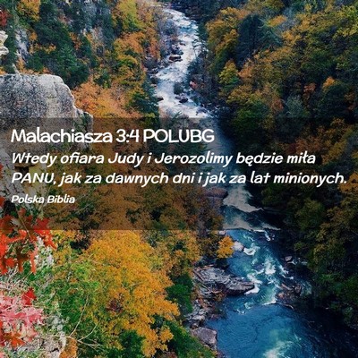 Picture 02 - Malachiasza 3:4 POLUBG - Wtedy ofiara Judy i Jerozolimy będzie miła - Bible Verse Picture