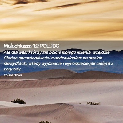 Picture 02 - Malachiasza 4:2 POLUBG - Ale dla was, którzy się boicie mojego imienia, - Bible Verse Picture