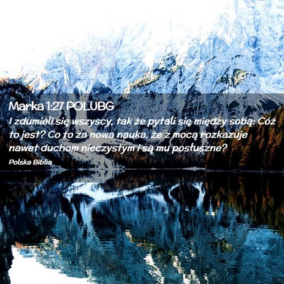 Picture 02 - Marka 1:27 POLUBG - I zdumieli się wszyscy, tak że pytali się - Bible Verse Picture