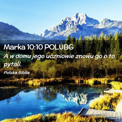 Picture 02 - Marka 10:10 POLUBG - A w domu jego uczniowie znowu go o to - Bible Verse Picture