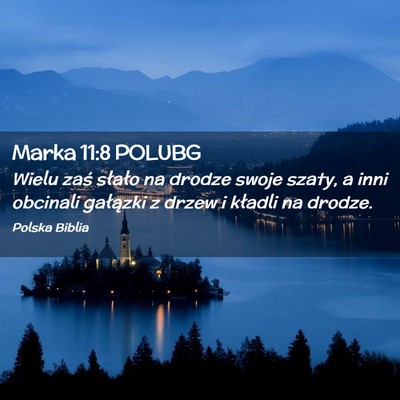 Picture 02 - Marka 11:8 POLUBG - Wielu zaś słało na drodze swoje szaty, a inni - Bible Verse Picture