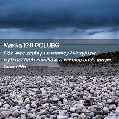 Picture 02 - Marka 12:9 POLUBG - Cóż więc zrobi pan winnicy? Przyjdzie i - Bible Verse Picture
