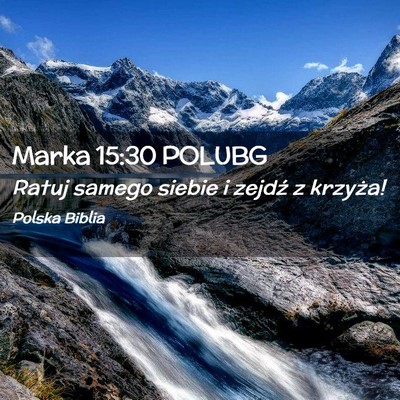 Picture 02 - Marka 15:30 POLUBG - Ratuj samego siebie i zejdź z - Bible Verse Picture
