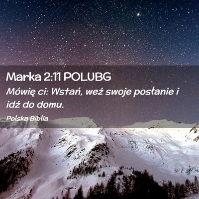 Picture 02 - Marka 2:11 POLUBG - Mówię ci: Wstań, weź swoje posłanie i idź - Bible Verse Picture