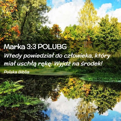 Picture 02 - Marka 3:3 POLUBG - Wtedy powiedział do człowieka, który miał - Bible Verse Picture