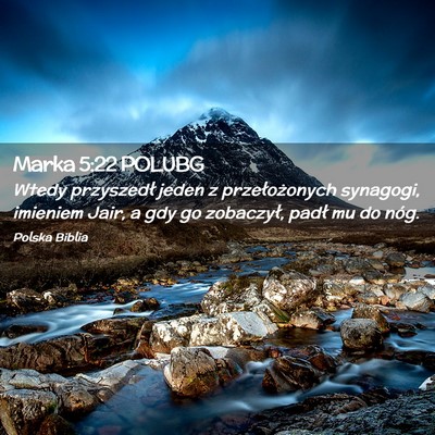 Picture 02 - Marka 5:22 POLUBG - Wtedy przyszedł jeden z przełożonych synagogi, - Bible Verse Picture