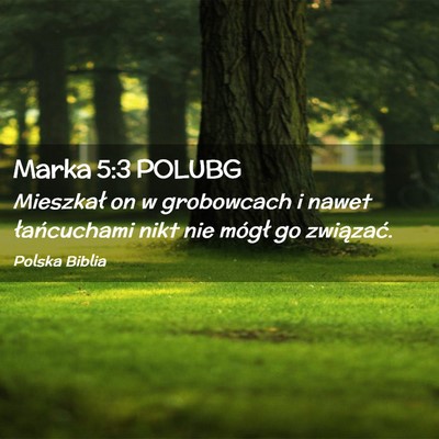 Picture 02 - Marka 5:3 POLUBG - Mieszkał on w grobowcach i nawet łańcuchami - Bible Verse Picture