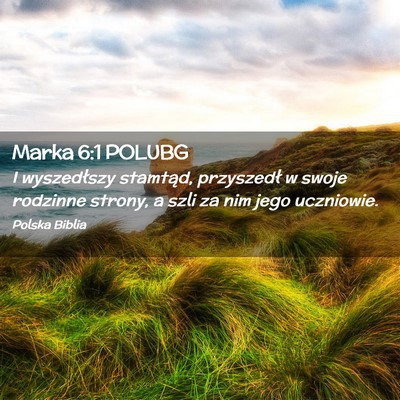 Picture 02 - Marka 6:1 POLUBG - I wyszedłszy stamtąd, przyszedł w swoje - Bible Verse Picture