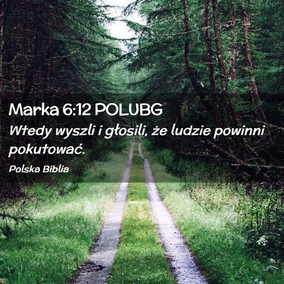 Picture 02 - Marka 6:12 POLUBG - Wtedy wyszli i głosili, że ludzie powinni - Bible Verse Picture