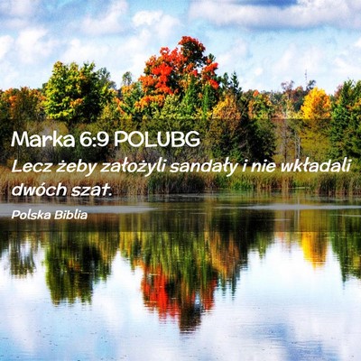 Picture 02 - Marka 6:9 POLUBG - Lecz żeby założyli sandały i nie wkładali - Bible Verse Picture