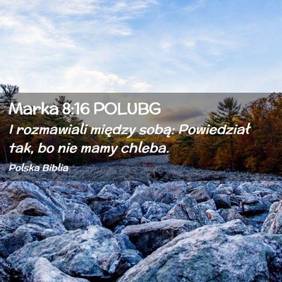 Picture 02 - Marka 8:16 POLUBG - I rozmawiali między sobą: Powiedział tak, bo - Bible Verse Picture