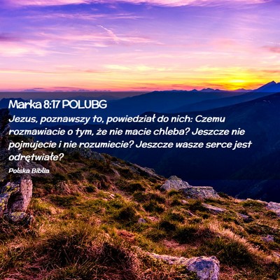 Picture 02 - Marka 8:17 POLUBG - Jezus, poznawszy to, powiedział do nich: Czemu - Bible Verse Picture
