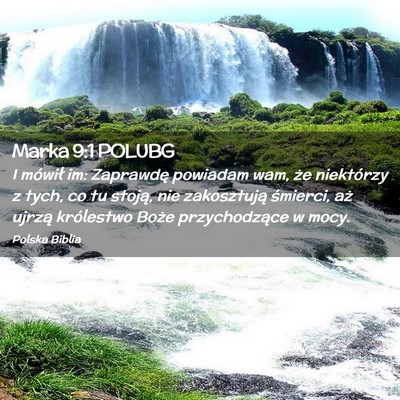 Picture 02 - Marka 9:1 POLUBG - I mówił im: Zaprawdę powiadam wam, że - Bible Verse Picture