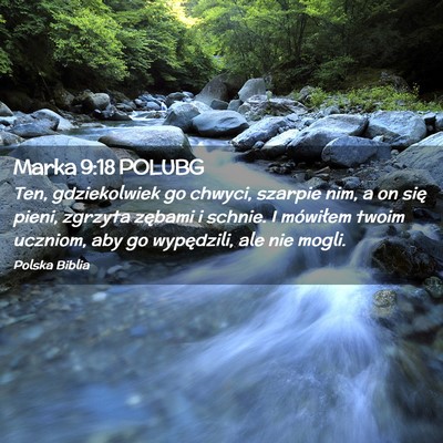 Picture 02 - Marka 9:18 POLUBG - Ten, gdziekolwiek go chwyci, szarpie nim, a on - Bible Verse Picture