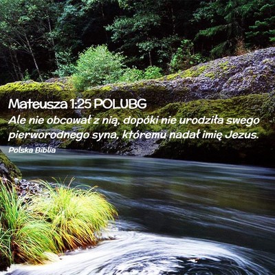 Picture 02 - Mateusza 1:25 POLUBG - Ale nie obcował z nią, dopóki nie urodziła - Bible Verse Picture