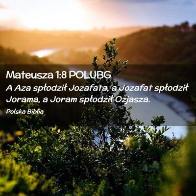 Picture 02 - Mateusza 1:8 POLUBG - A Aza spłodził Jozafata, a Jozafat spłodził - Bible Verse Picture