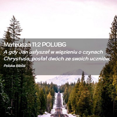 Picture 02 - Mateusza 11:2 POLUBG - A gdy Jan usłyszał w więzieniu o czynach - Bible Verse Picture