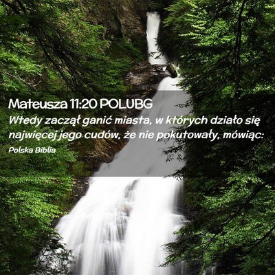 Picture 02 - Mateusza 11:20 POLUBG - Wtedy zaczął ganić miasta, w których działo - Bible Verse Picture