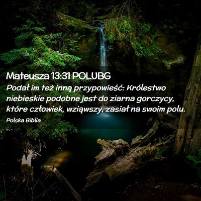 Picture 02 - Mateusza 13:31 POLUBG - Podał im też inną przypowieść: Królestwo - Bible Verse Picture