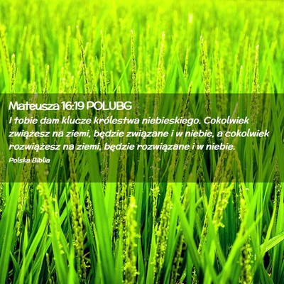Picture 02 - Mateusza 16:19 POLUBG - I tobie dam klucze królestwa niebieskiego. - Bible Verse Picture