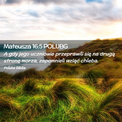 Picture 02 - Mateusza 16:5 POLUBG - A gdy jego uczniowie przeprawili się na drugą - Bible Verse Picture