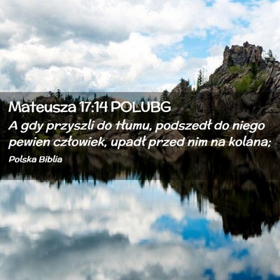 Picture 02 - Mateusza 17:14 POLUBG - A gdy przyszli do tłumu, podszedł do niego - Bible Verse Picture