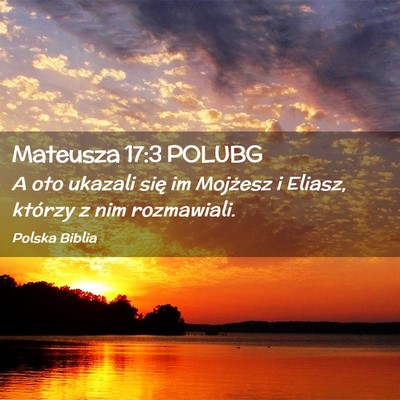 Picture 02 - Mateusza 17:3 POLUBG - A oto ukazali się im Mojżesz i Eliasz, którzy - Bible Verse Picture