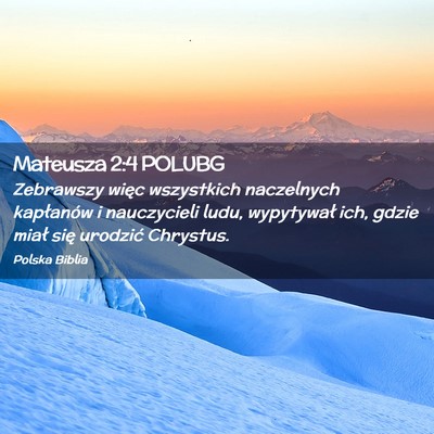 Picture 02 - Mateusza 2:4 POLUBG - Zebrawszy więc wszystkich naczelnych kapłanów - Bible Verse Picture