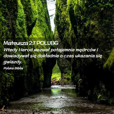 Picture 02 - Mateusza 2:7 POLUBG - Wtedy Herod wezwał potajemnie mędrców i - Bible Verse Picture