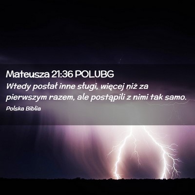 Picture 02 - Mateusza 21:36 POLUBG - Wtedy posłał inne sługi, więcej niż za - Bible Verse Picture
