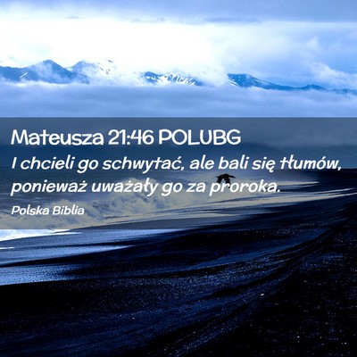 Picture 02 - Mateusza 21:46 POLUBG - I chcieli go schwytać, ale bali się tłumów, - Bible Verse Picture