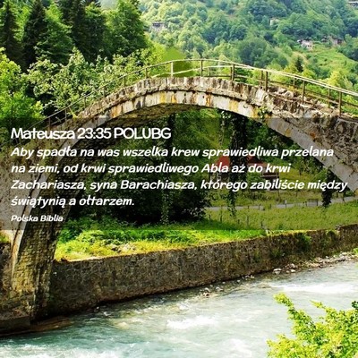 Picture 02 - Mateusza 23:35 POLUBG - Aby spadła na was wszelka krew sprawiedliwa - Bible Verse Picture