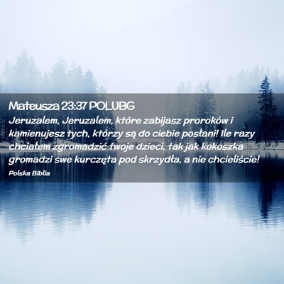 Picture 02 - Mateusza 23:37 POLUBG - Jeruzalem, Jeruzalem, które zabijasz proroków i - Bible Verse Picture
