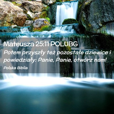 Picture 02 - Mateusza 25:11 POLUBG - Potem przyszły też pozostałe dziewice i - Bible Verse Picture