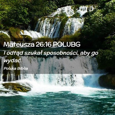 Picture 02 - Mateusza 26:16 POLUBG - I odtąd szukał sposobności, aby go - Bible Verse Picture