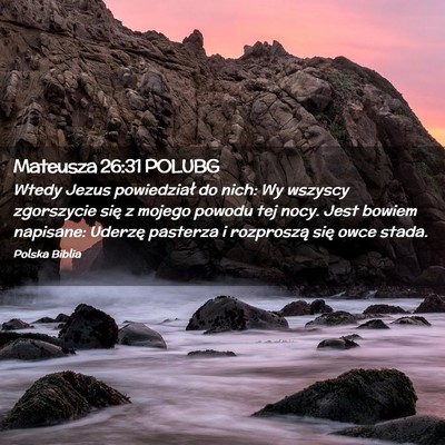 Picture 02 - Mateusza 26:31 POLUBG - Wtedy Jezus powiedział do nich: Wy wszyscy - Bible Verse Picture