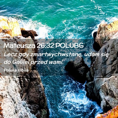 Picture 02 - Mateusza 26:32 POLUBG - Lecz gdy zmartwychwstanę, udam się do Galilei - Bible Verse Picture