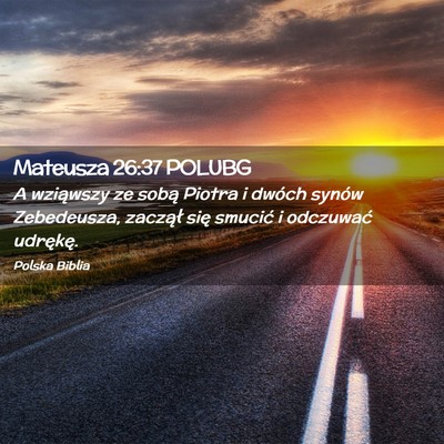 Picture 02 - Mateusza 26:37 POLUBG - A wziąwszy ze sobą Piotra i dwóch synów - Bible Verse Picture