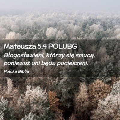 Picture 02 - Mateusza 5:4 POLUBG - Błogosławieni, którzy się smucą, ponieważ - Bible Verse Picture
