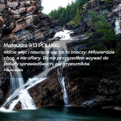 Picture 02 - Mateusza 9:13 POLUBG - Idźcie więc i nauczcie się, co to znaczy: - Bible Verse Picture