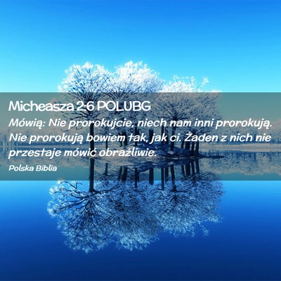 Picture 02 - Micheasza 2:6 POLUBG - Mówią: Nie prorokujcie, niech nam inni - Bible Verse Picture