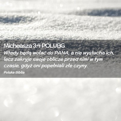 Picture 02 - Micheasza 3:4 POLUBG - Wtedy będą wołać do PANA, a nie wysłucha - Bible Verse Picture