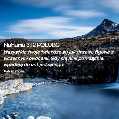 Picture 02 - Nahuma 3:12 POLUBG - Wszystkie twoje twierdze są jak drzewo figowe z - Bible Verse Picture