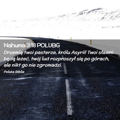 Picture 02 - Nahuma 3:18 POLUBG - Drzemią twoi pasterze, królu Asyrii! Twoi - Bible Verse Picture