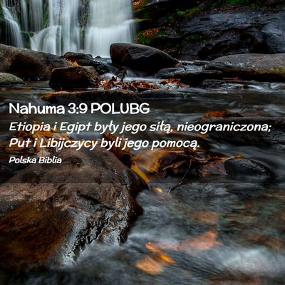 Picture 02 - Nahuma 3:9 POLUBG - Etiopia i Egipt były jego siłą, - Bible Verse Picture